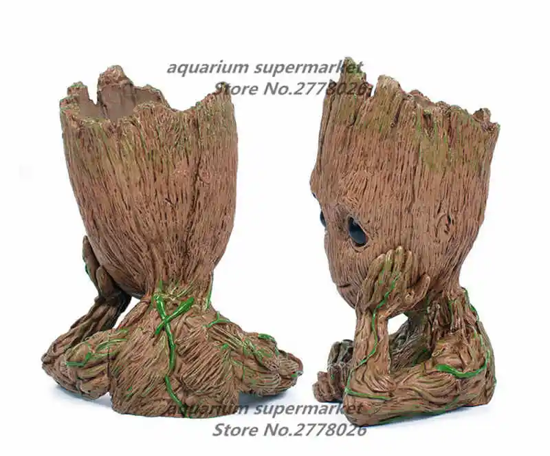 Цветочная ваза в виде черепа горшок ручной работы модель Groot половинчатая