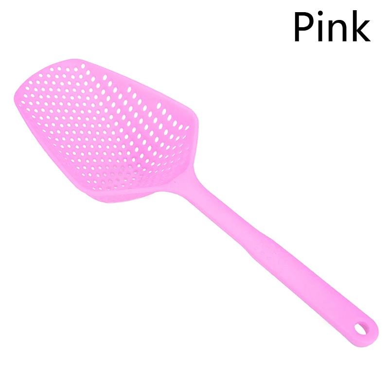 pink 1 шт. Совок Дуршлаг нейлон шумовки нетоксичный прочный нейлон Столовая Кухня Аксессуары ситечко кухонные инструменты - Цвет: pink