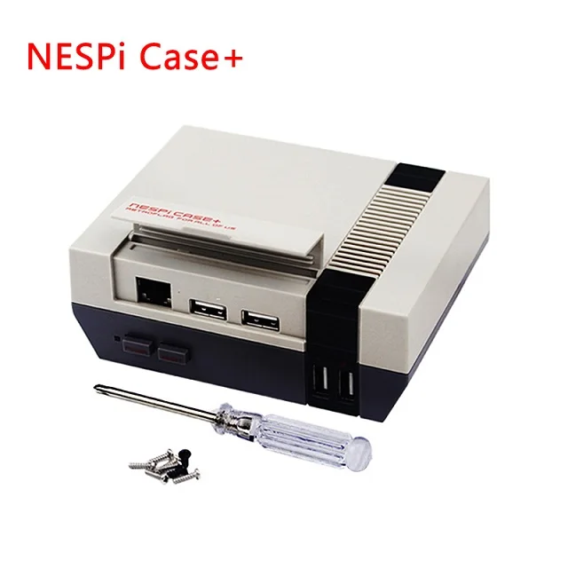 Bundle 1 Для Raspberry Pi 3 NESPi чехол плюс Raspberry Pi классический NES пластиковый ящик с безопасным выключением для Raspberry Pi 3 Модель B 3B Plus - Цвет: Bundle 1