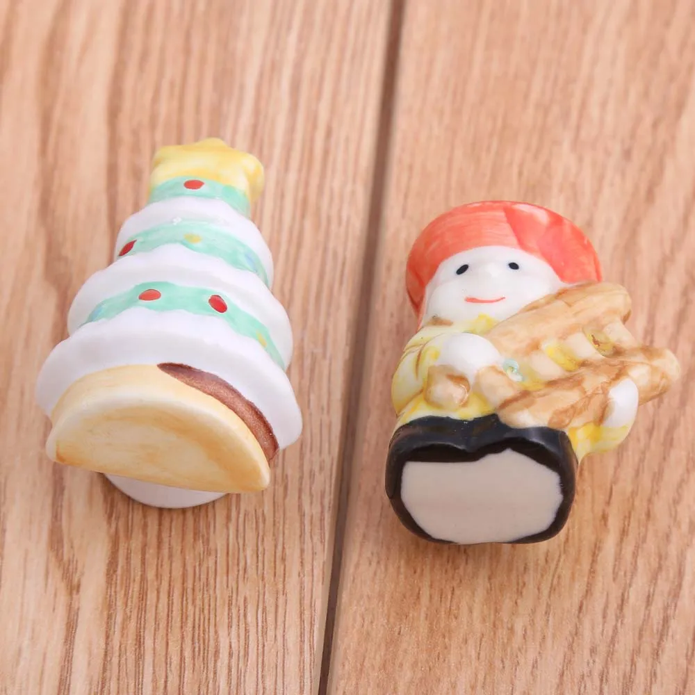 Керамические ручки для шкафа с выдвижными ящиками и рисунками из мультфильмов