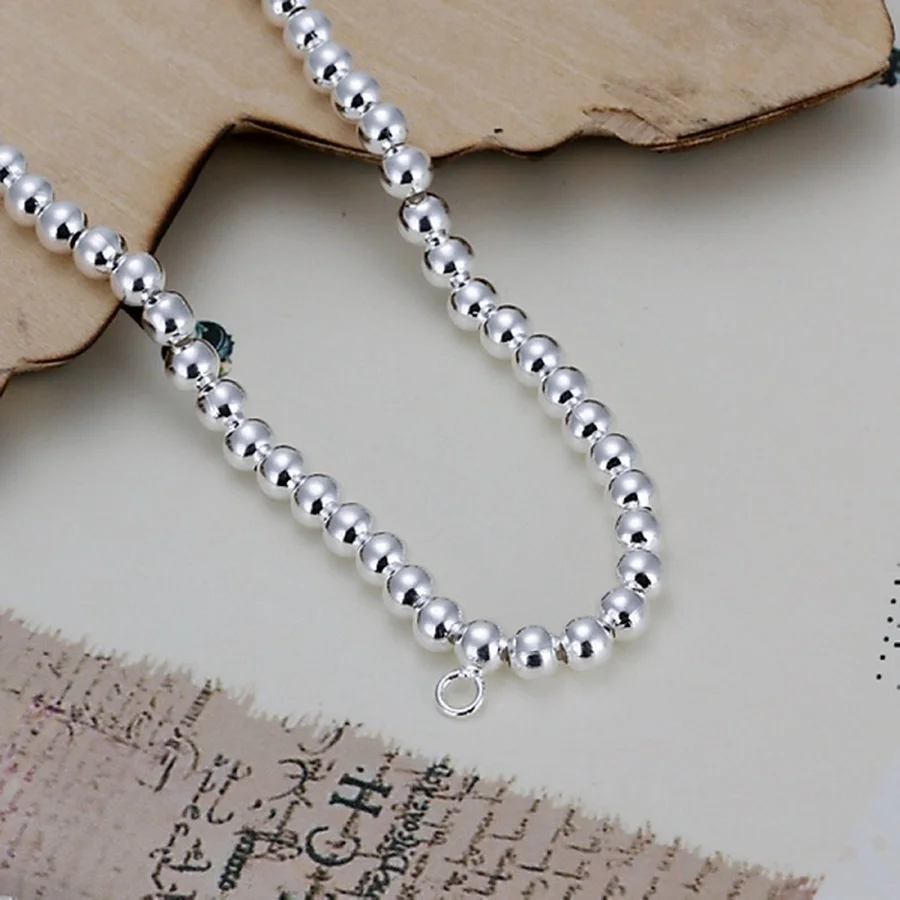 Модная Высококачественная Женская цепочка с бусинами 4 мм в классическом стиле