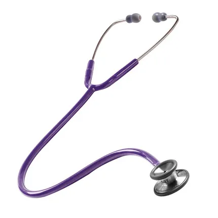 Dark purple Высокое качество CRT858/888 медицинский профессионал односторонняя Одиночная трубка Серебряный задний стетоскоп - Цвет: Dark purple