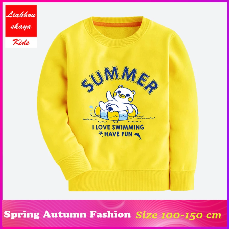 

Liakhouskaya Brand 2019 New Sweatshirt Kids Long Sleeve Tops 100% Cotton Clothes Girls Hoodies Children Clothing For Girls 12 Y