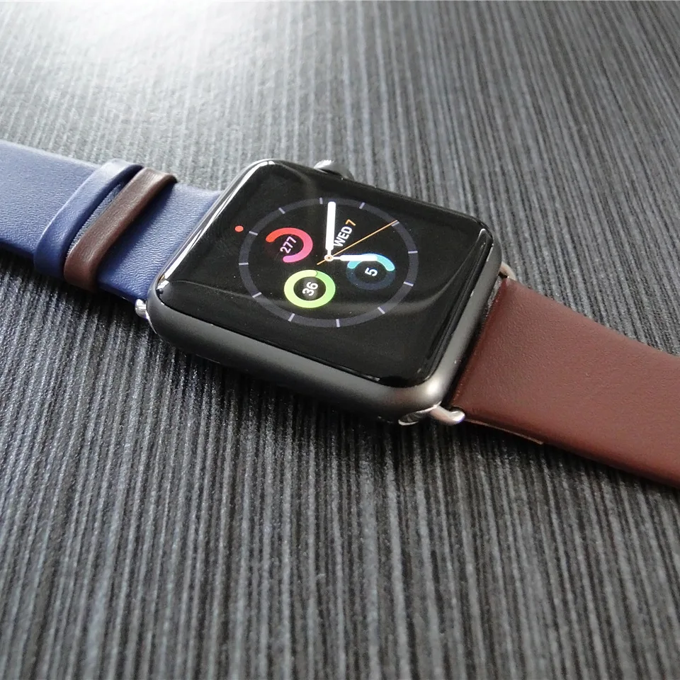 Дизайн, двойной цвет, стильный ремешок для часов apple watch, 42 мм, 38 мм, ремешок из натуральной кожи для iwatch, серия 4, 3, 2, 1, ремешок