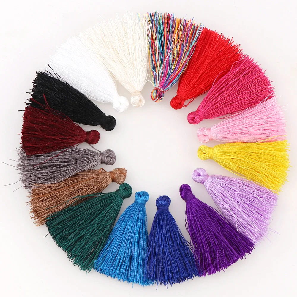 30Pcs 43mm Color Mini Tassel Fringe Pendant DIY Material Party Cords Trim Garments Curtains Jewelry Decor Tassels Lace | Дом и сад
