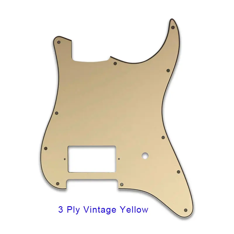 3 ply vintage yellow Pleroo гитара 11 винтовых отверстий накладки костюм для fender Tom Delonge гитара Stratocaster US spec Strat с мостом PAF Humbucker - Цвет: 3 ply vintage yellow