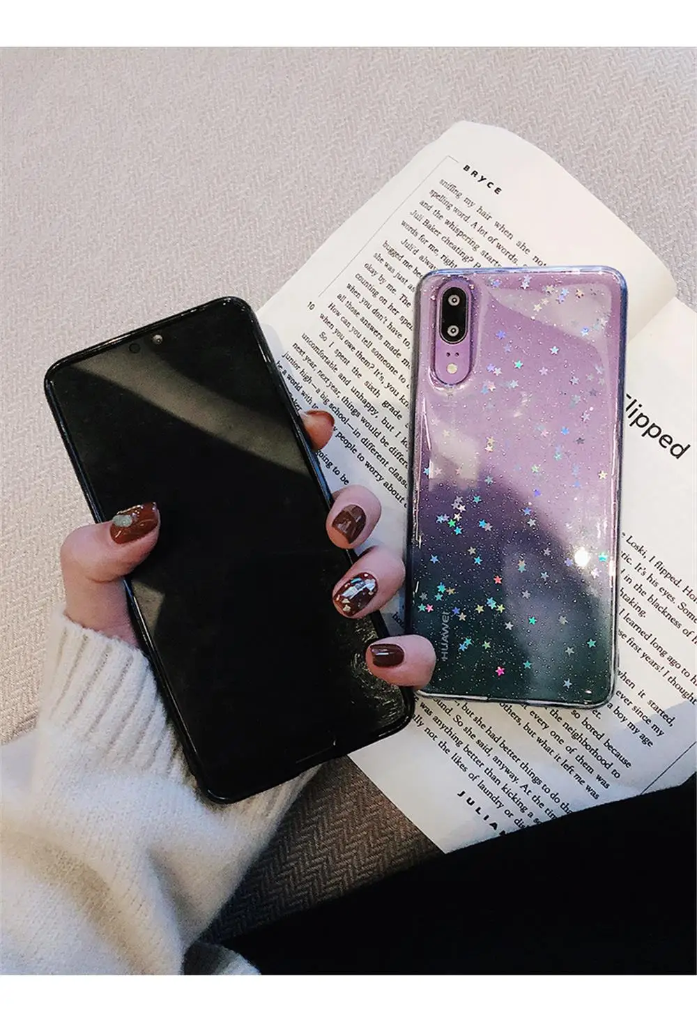 Роскошный Прозрачный блестящий чехол со звездами для Huawei P10 Plus P20 P30 Pro Honor 9 10 Lite V10 V20 Mate 20 Nova 2S 3i 3 P Smart 9