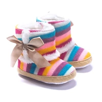 baby girl boots shoe wool winter bebe shoes coral fleece baby first walker anti slip rainbow 11 13cm children moccasin