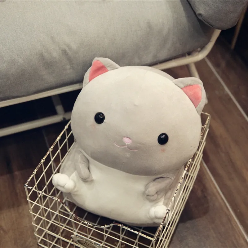 Miaoowa 1 шт. 33/40 см Kawaii мягкие кошка кукла милые мягкие плюшевые игрушки мягкие вниз хлопок со звуком, детские игрушки для девочек подарок на день рождения