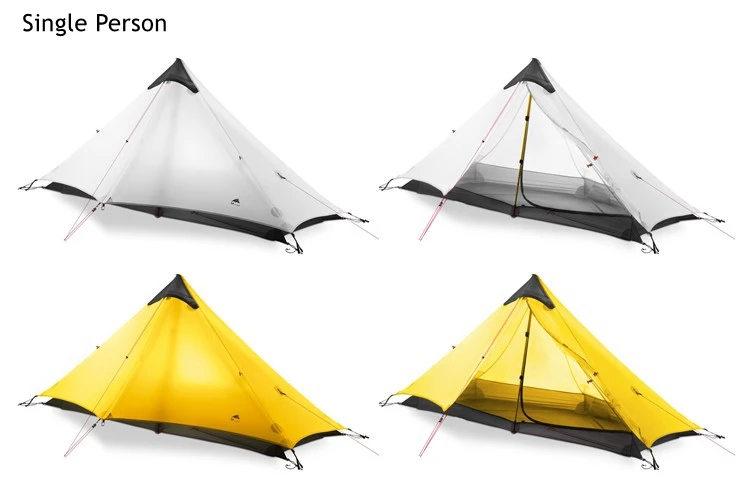 LanShan 2 3F UL GEAR 2 человека 1 человек Открытый Сверхлегкий Кемпинг палатка 3 сезона 4 сезон профессиональная 15D Silnylon бескаркасная палатка