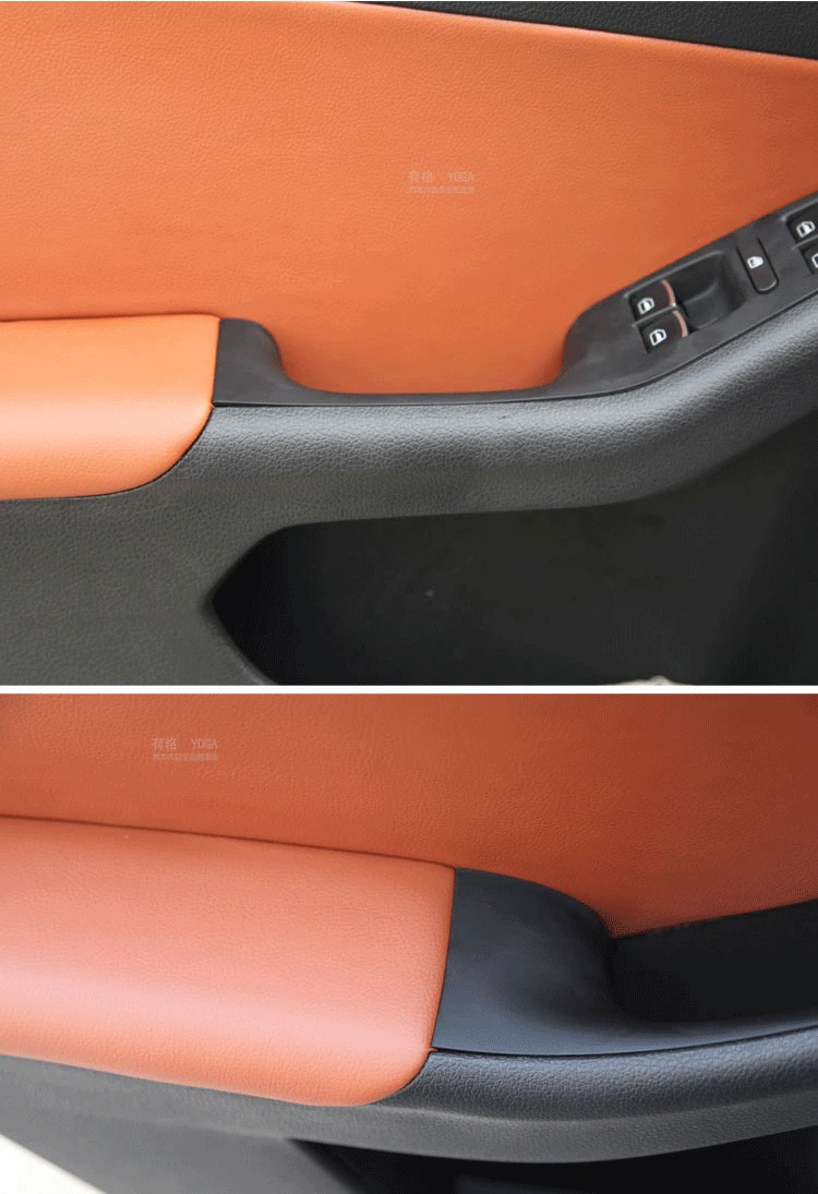 8 шт. микрофибры кожаная внутренняя панель двери подлокотника для Volkswagen Jetta 2012, 13, 14, 15, 16, AAB165