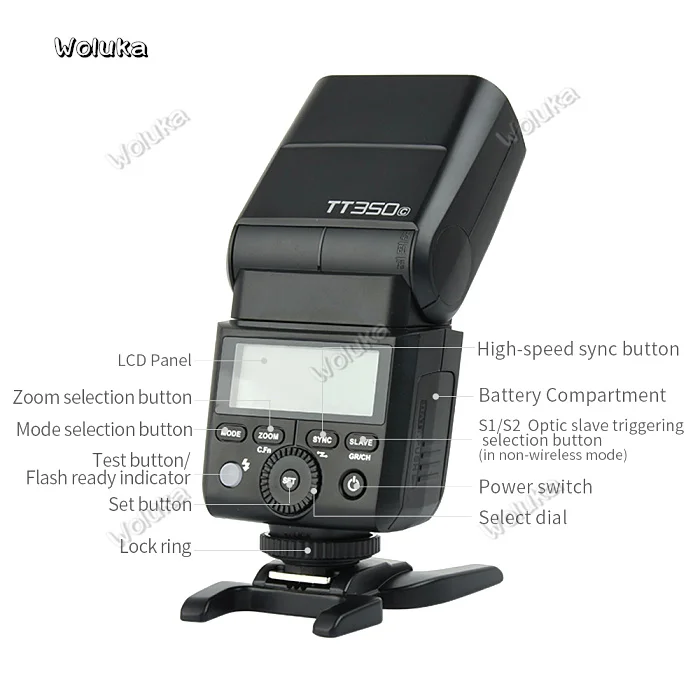 Godox TT350C вспышка SLR 5d3 камера TTL высокоскоростной синхронный бортовой мини станок