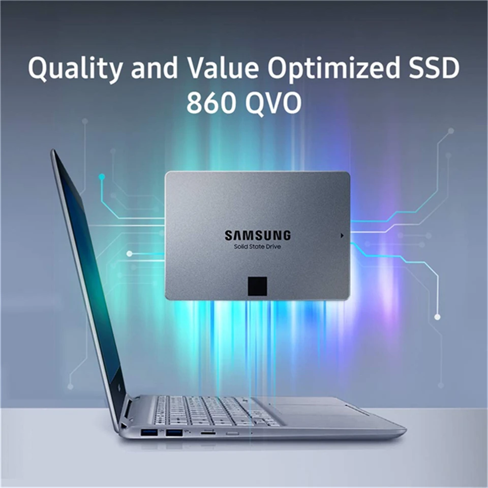 SAMSUNG SSD 860 QVO 1 ТБ Internal Solid State Drive V NAND SATA3 6 ГБ/сек. 2 5 &quotSSD для ноутбуков настольных