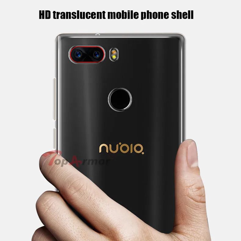Прозрачный мягкий чехол из ТПУ с кристаллами для ZTE nubia Z17 Z17s Z18 mini N3 прозрачный