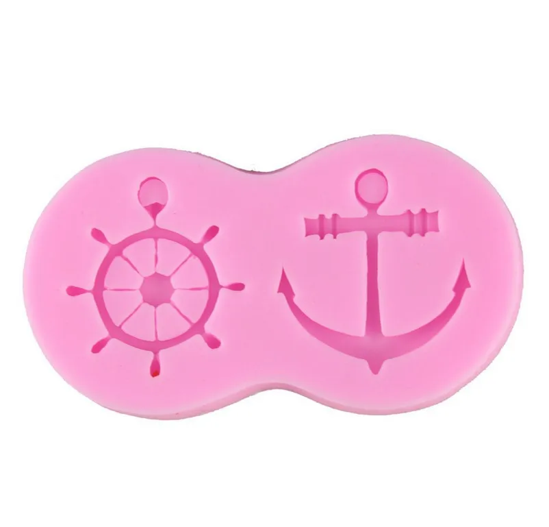 1 шт. инструмент для приготовления пищи Якорь Руль корабль силиконовая форма