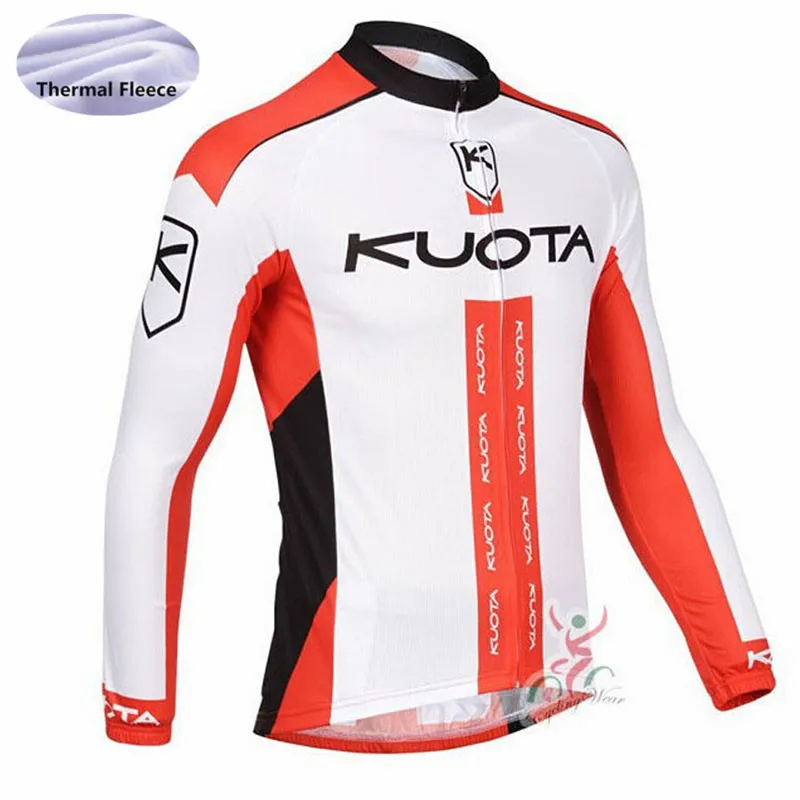 KUOTA Велоспорт Джерси Набор 2018 pro команда с длинным рукавом Зимний Майо тепловой