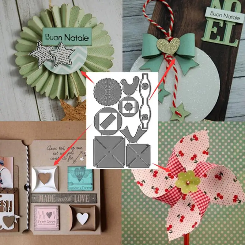 Металлические режущие 3d-вертушки для рукоделия скрапбукинга декоративные