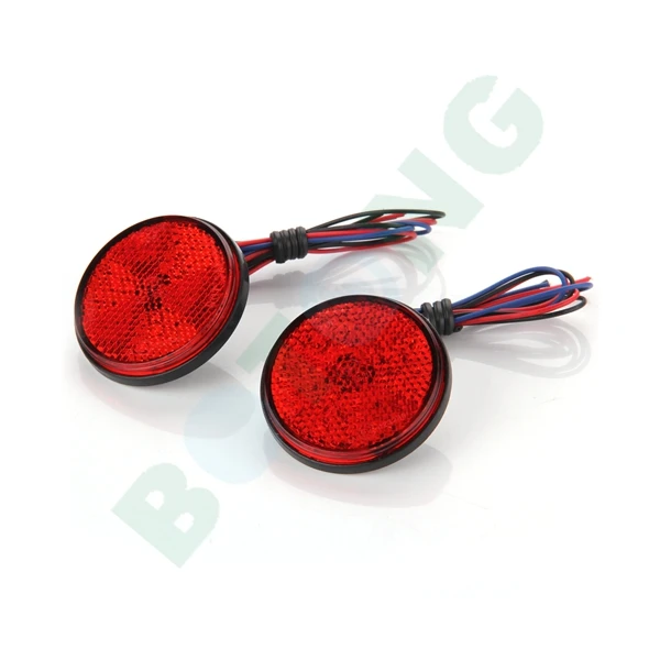 2x Car Auto Vehicle Red Round Brake Stop Tail Rear Light Lamp Bulb 12V | Автомобили и мотоциклы