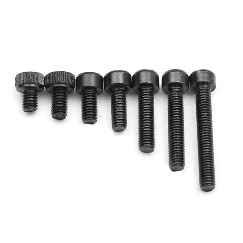 

High Quality 125pcs M3 4-25mm Carbon Steel Black Allen Bolt Hex Socket Cap Screw Metric Assortment Kit Hot Sale