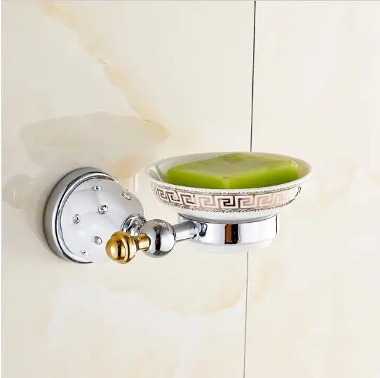 Латунная корзина для мыла с золотистой отделкой в европейском