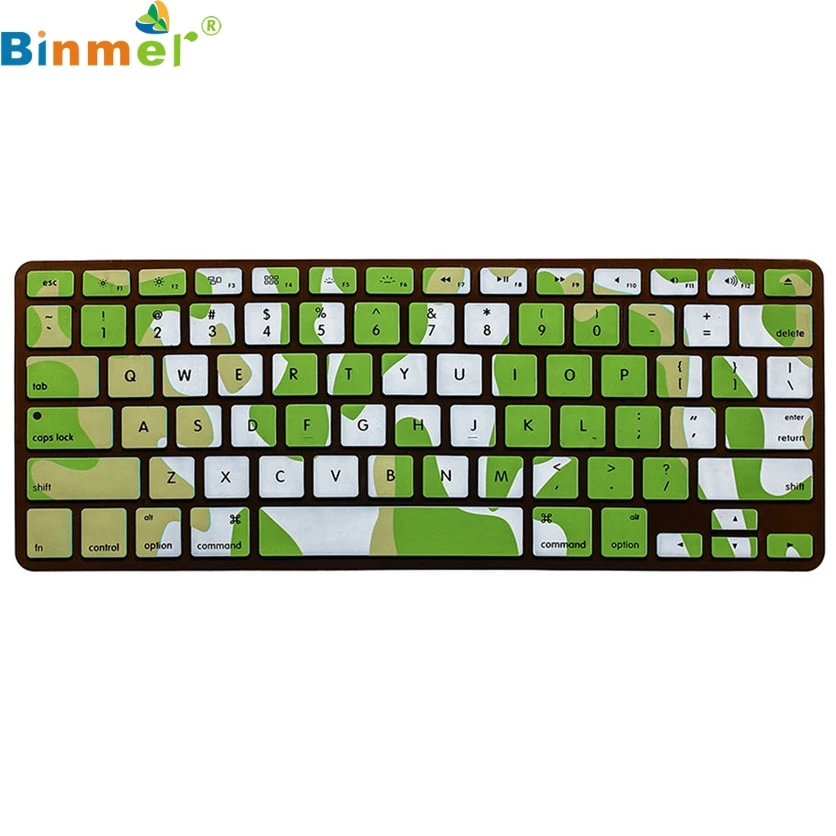 Binmer заводская цена мягкая клавиатура силиконовый чехол Защитный для MacBook Pro 13