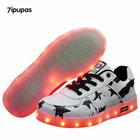 Детские кроссовки 7ipupas с подсветкой, зарядка через usb, 11 цветов, светящиеся светодиодные лампы, Спортивные Повседневные светящиеся кроссовки