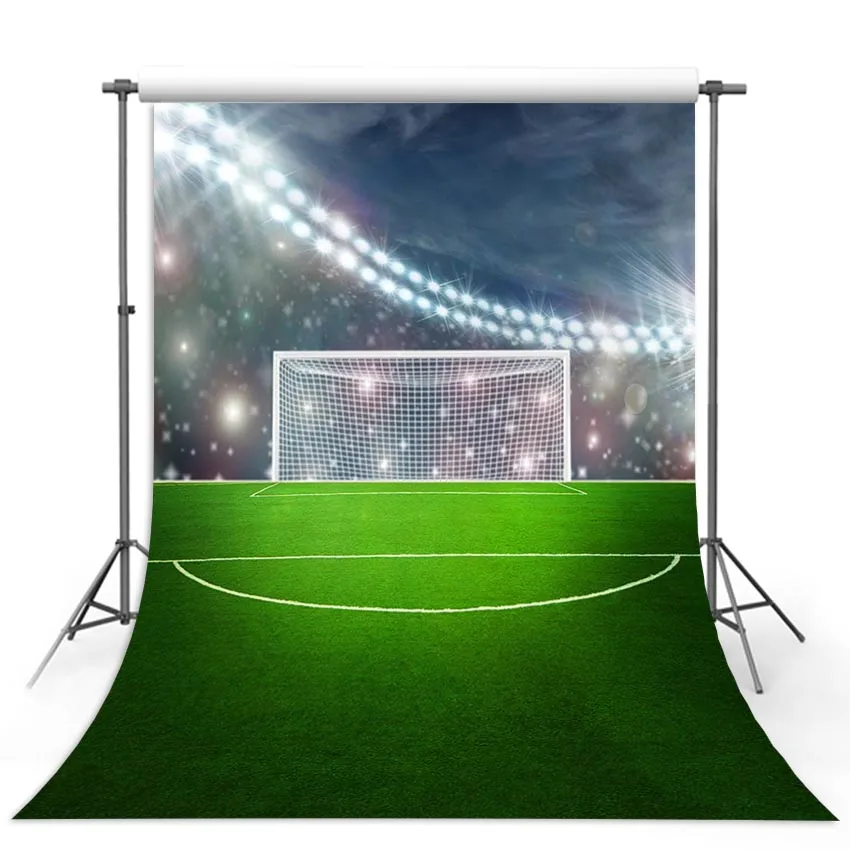 

Vinyl Photography Background Celebtration Party Football Field Soccer Match Children Fotografia Backgrounds for Photo Studio