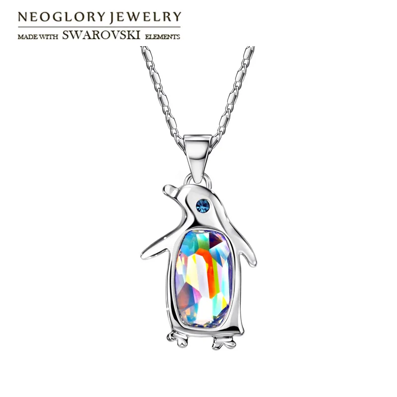

Neoglory Austria Crystal & Auden Rhinestone Long Pendant Necklace Cute Penguin Design Classic Lovely For Lady Trendy Gift