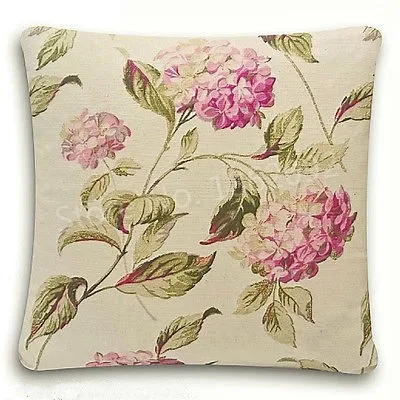 Потертый шик Чехлы для подушек Laura Ashley гортензии розовый естественный цвет цветочный Ткань Чехлы для подушек Наволочки Домашний Декор