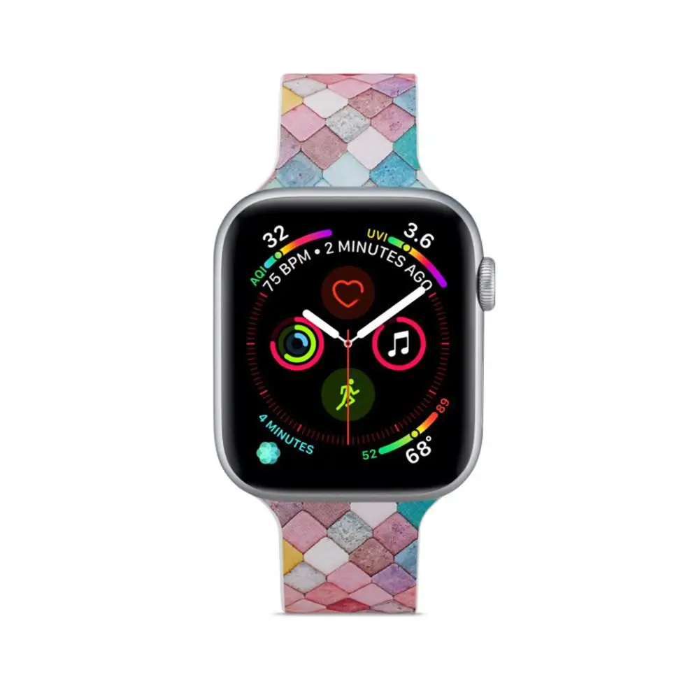 Яркие силиконовые часы ремешок замена Браслет для Apple iWatch 4 3 2 1 серии смарт 38 40 мм/42