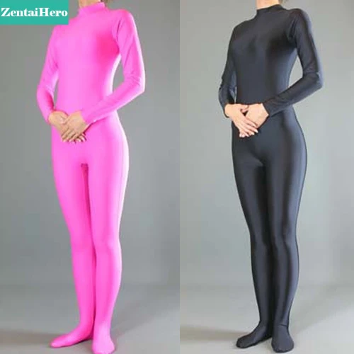 Сексуальный однотонный комбинезон из спандекса на заказ лайкры женский без