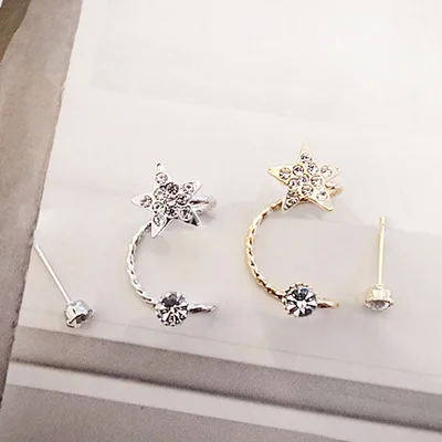 Женские серьги с кристаллами на клипсе ювелирные аксессуары 2019|Серьги-клипсы| |