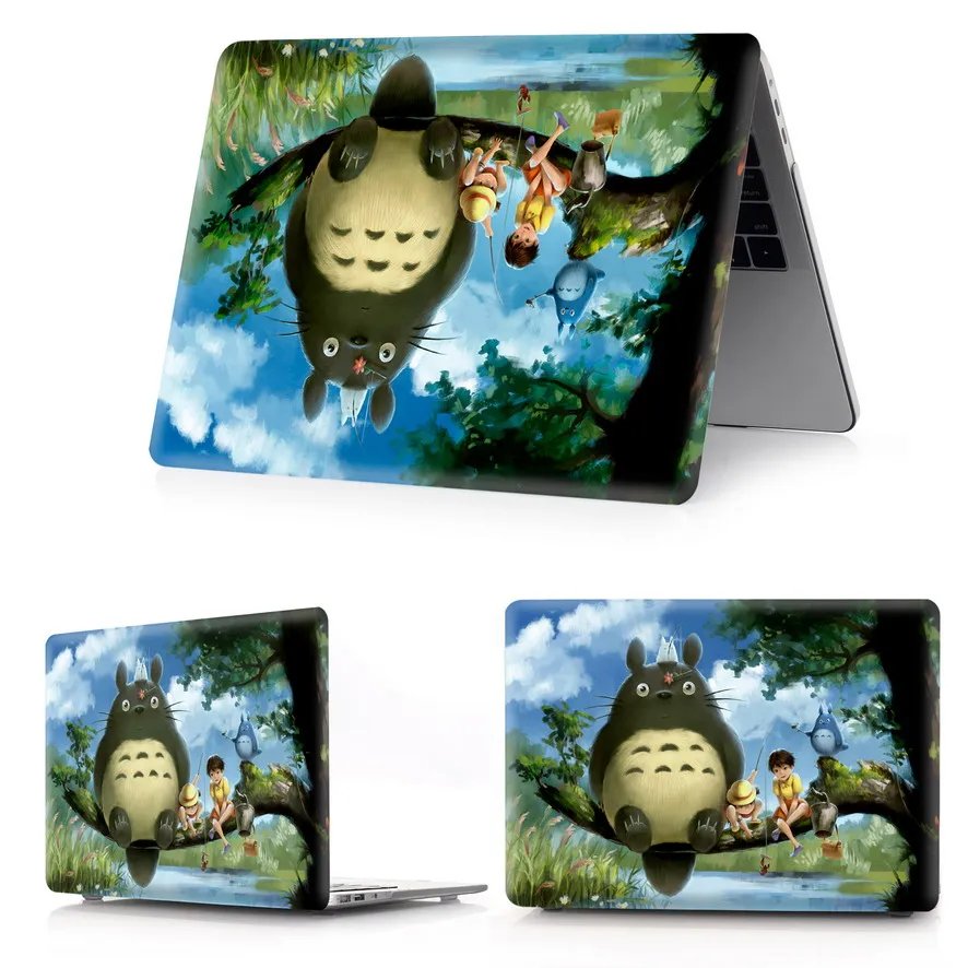 3d Totoro Цветной печатный вал чехол для ноутбука Macbook Air 11 13 Pro retina 12 13 15 дюймов для нового воздуха 13 или нового Pro 13 15 Тоторо - Цвет: 3d Totoro