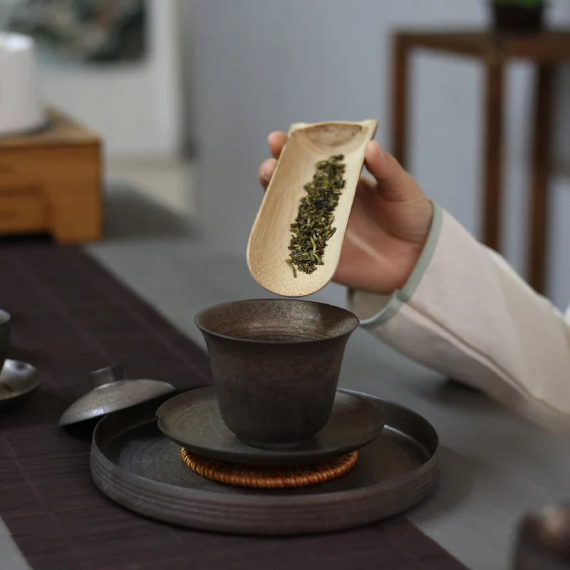 PINNY позолоченный Ретро Gaiwan ручной работы глазурь от ржавчины китайский чайный