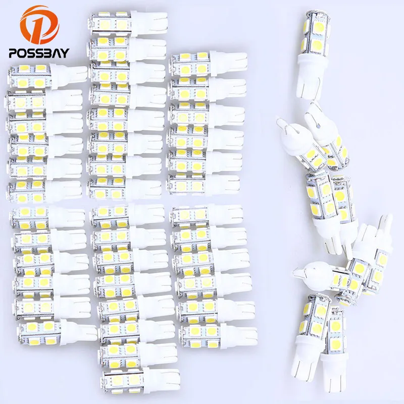 Автомобильная светодиодная лампа POSSBAY 9SMD T10 5050 W5W 147 152 158 159 161|external lights|car lightt10 |