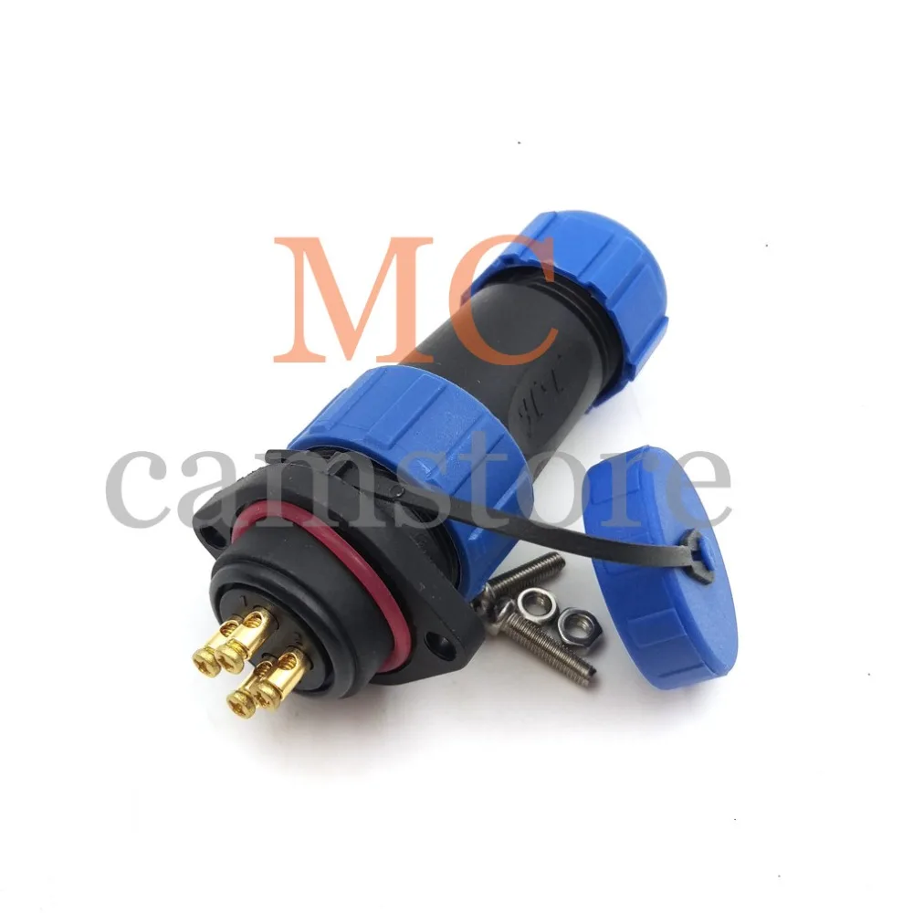 SP21 2pin 3pin 4pin 5pin водонепроницаемый разъем авиационный кабель питания винтовой