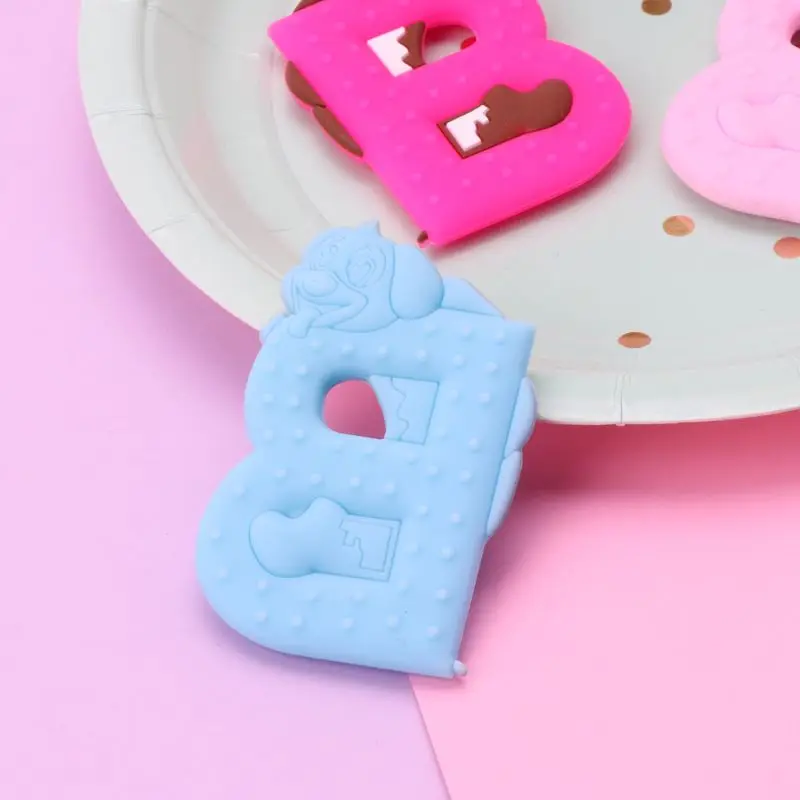 Буквы B силиконовый Прорезыватель для зубов малышей Прорезывания Зубов