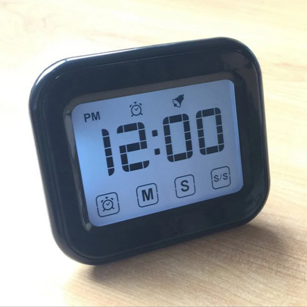 Minutes/Sec/Hour Kitchen Timer Cooking Analog Count Alarm Clock Battery Power LCD Touch Screen | Дом и сад