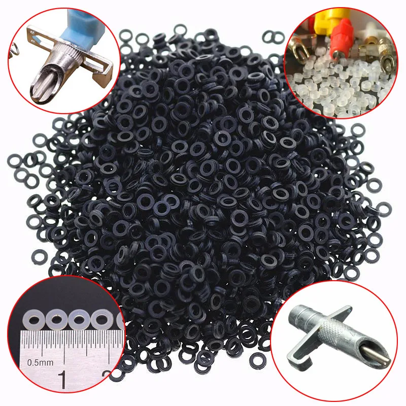 2000 шт. поилка для Водонепроницаемый шайбы резиновое кольцо черно белый кролик