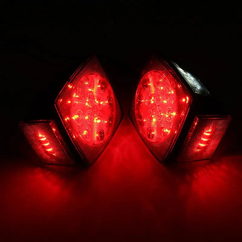 

1 Pair Car Rear Tail Light Red Yellow Taillight for Truck Trailer Limo 12V Warning Lamp Car Styling