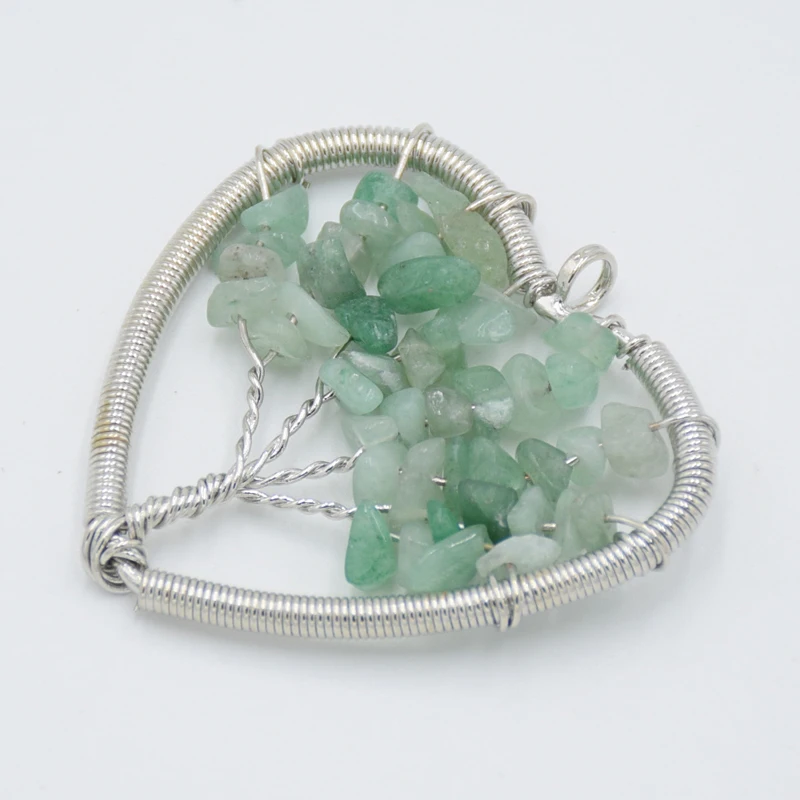 Посеребренная проволочная обмотка чакра каменная крошка аметисты авентурин