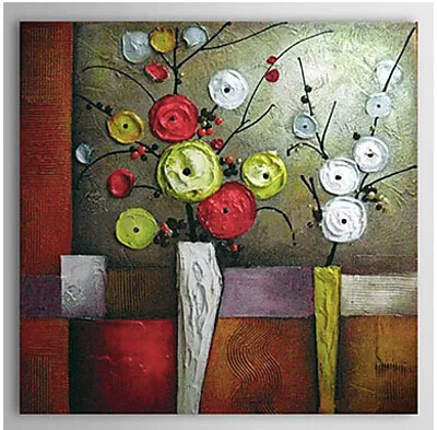 

Hand Painted Canvas Painting-Flower Oil Painting-Modern Abstract Canvas Wall Art Ready to Hang