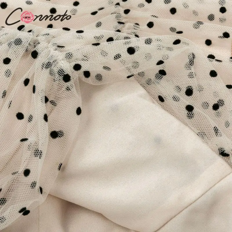 Conmoto Сексуальное короткое платье-сетка элегантное летнее платье с открытыми