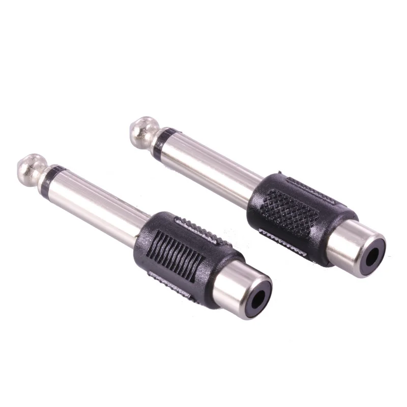 100pcs 6.35mm 1/4&quot Male Mono Plug to RCA Female Jack Audio Adapter Connector Converter | Обустройство дома