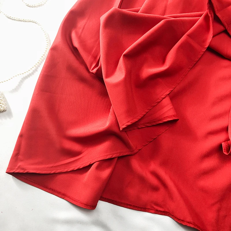 Красное платье большой маятник летние платья с высокой талией облегающие