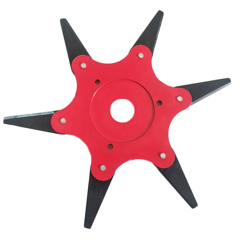 6 зубцов щетка резак лезвие триммер металлические лезвия сад трава головка для