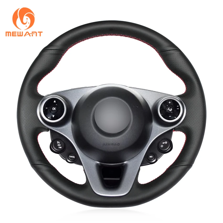 MEWANT черная искусственная кожа фотосессия новинка для двух Forfour 2015 2016 2017|car steering wheel