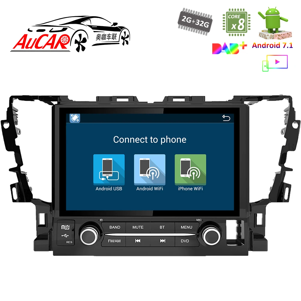 Android 7 1 10 "GPS навигационная система для Toyota Alphard 2015 2017 Восьмиядерный 1024*600 радио с