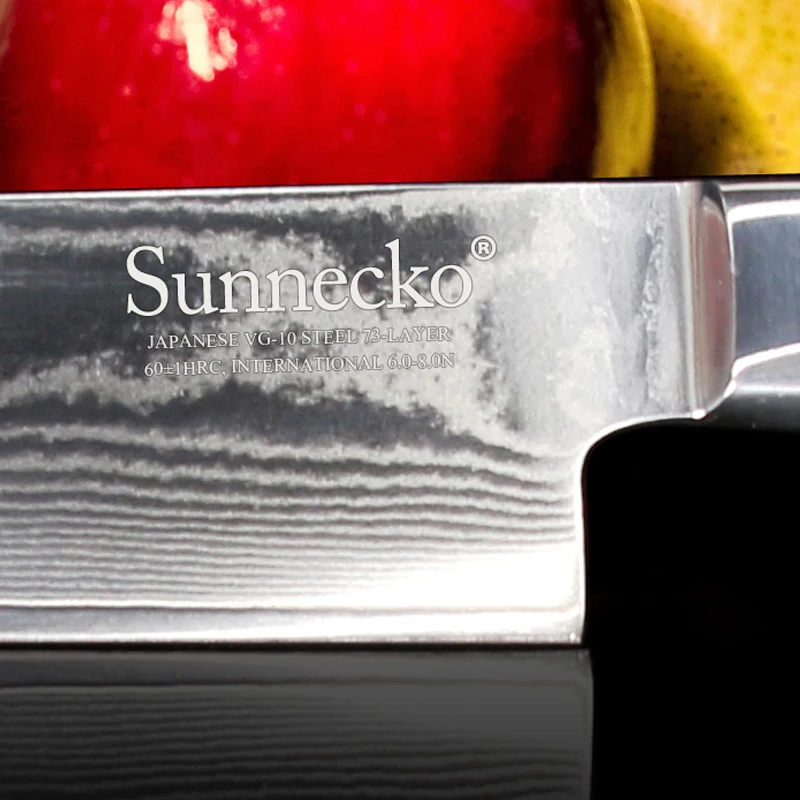 Кухонный нож шеф повара SUNNECKO VG10 японские пляжные лезвия из дамасской стали