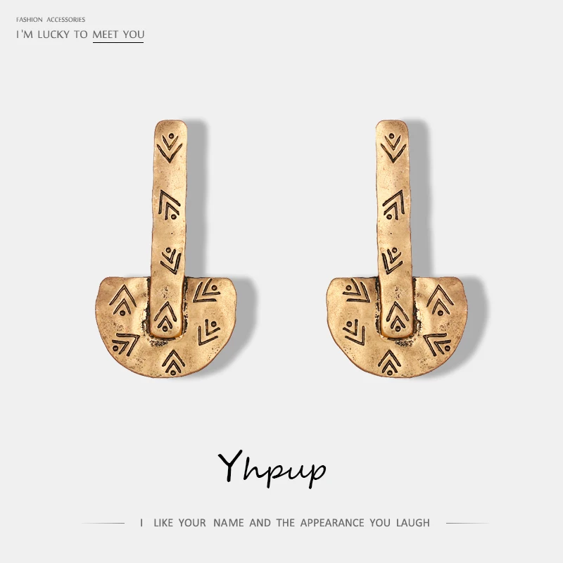 Yhpup винтажные подвески из цинкового сплава этнические античные серьги-гвоздики